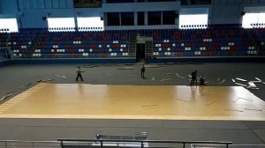 Луганск "ЛТК Арена" - Подготовка зала к турниру по бально-спортивным танцам