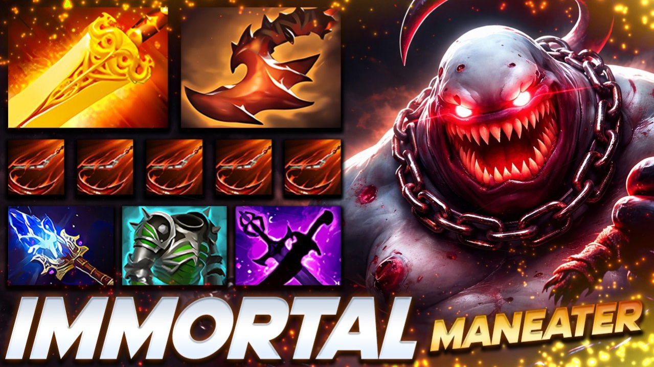 PUDGE SUPER BUILD MANAEATER — профессиональный геймплей в Dota 2 [Смотри и учись]