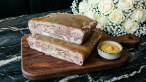 Ветчина из свинной рульки с прослойкой из свинных ушей