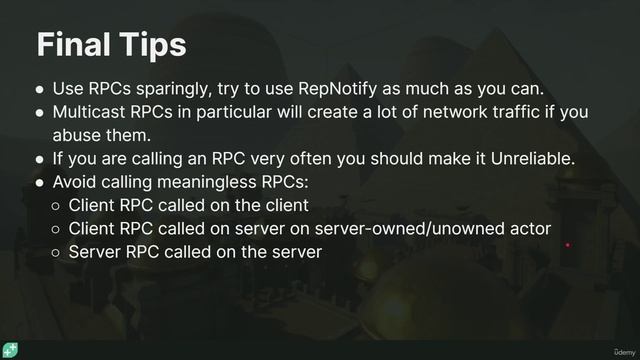 18. Wrap Up - Multiplayer Fundamentals