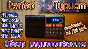 Бюджетный радиоприёмник Perfeo Турист с Bluetooth и USB mp3 плеером всего за 700 рублей.