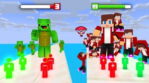 Джей Джей против Майки в игре Клон Армия Раш (Clone Army Rush) Майнкрафт Мультик