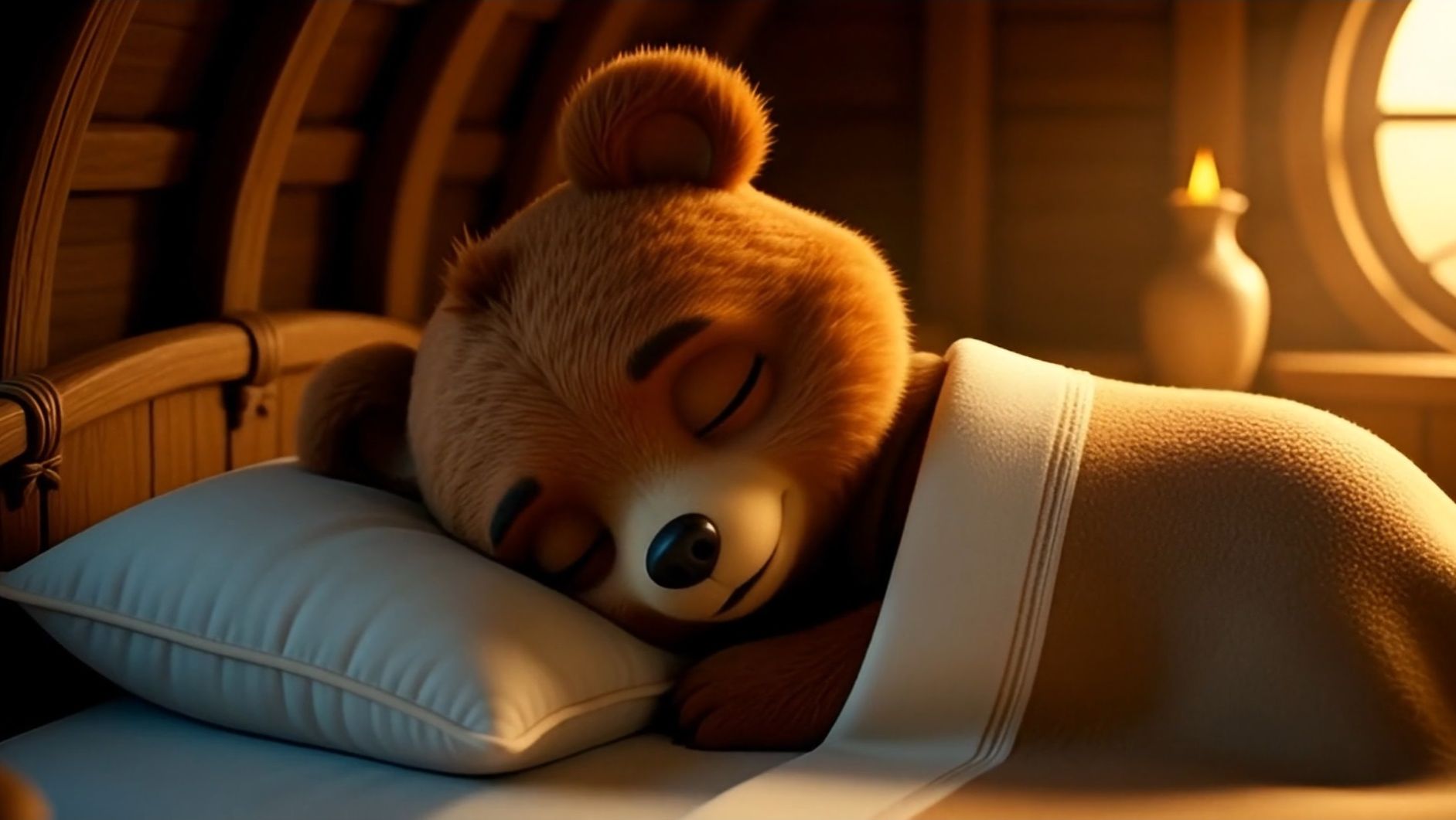 Мишка видит сны.