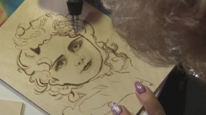 Портрет из пирографии