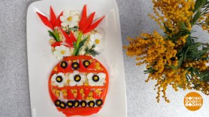 Салат-букет: мастер-класс для мужчин. Доброе утро. Суббота. Фрагмент выпуска от 07.03.2026