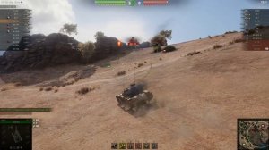 Мир танков. Полигон. Эль-Халлуф. Бой на Об.140. Взял 3 фрага и 3.8 К урона и 2К поддержки..