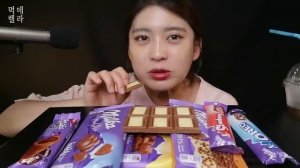 밀카 초콜릿 ASMR 리얼 사운드 먹방 _ Milka Chocolate _ チョコレート _