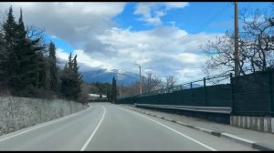 Большая Ялта. До часовни в Ливадии. По Алупкинскому, Севастопольскому шоссе. 26.02.26. Крым. Crimea.