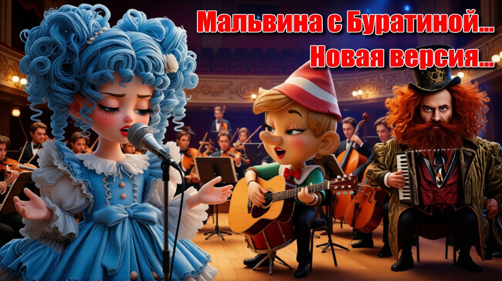 Буратино деревянный негодяй... Песни ИИ. #Нейросетьклипы  #Нейросетьпесни #музыкаИИ ИИ на русском