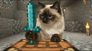 КОШЕЧКА ПОПАЛА В MINECRAFT И НАЧАЛА ВЫЖИВАНИЕ В ОТКРЫТОМ МИРЕ! МЯВКА В МАЙНКРАФТ! РЕАКЦИЯ! 😼🙀😻