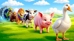 Мультик для детей и малышей. Раскрашиваем животных в разные цвета.