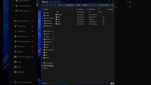 скринкаст выполнение лабараторной 4