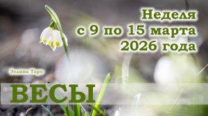 ВЕСЫ | ТАРО прогноз на неделю с 9 по 15 марта 2026 года