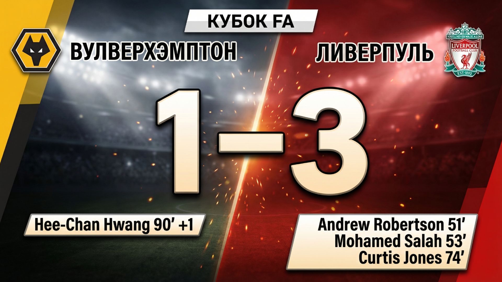 ГОЛЫ ВУЛВЕРХЭМПТОН - ЛИВЕРПУЛЬ // КУБОК FA 25/26