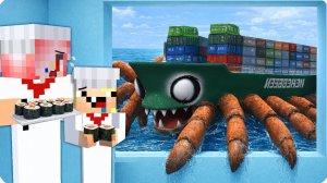 🍣НОЧНАЯ СМЕНА в СУШИ КАФЕ в МАЙНКРАФТ! НУБИК