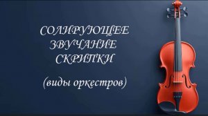СОЛИРУЮЩЕЕ ЗВУЧАНИЕ СКРИПКИ (виды оркестров)