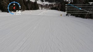 Архыз, северный склон, трасса квазар (красная)