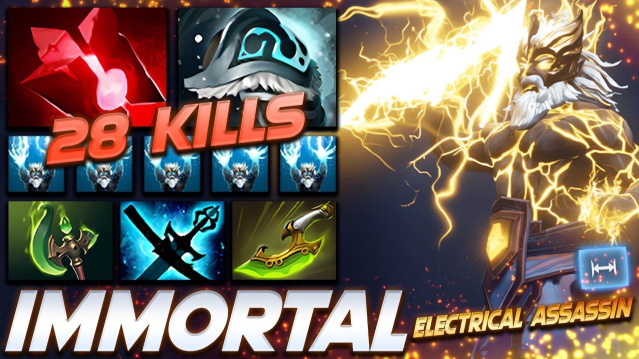ZEUS 28 FRAGS ELECTRO ASSASSIN — профессиональный геймплей в Dota 2 [Смотри и учись]