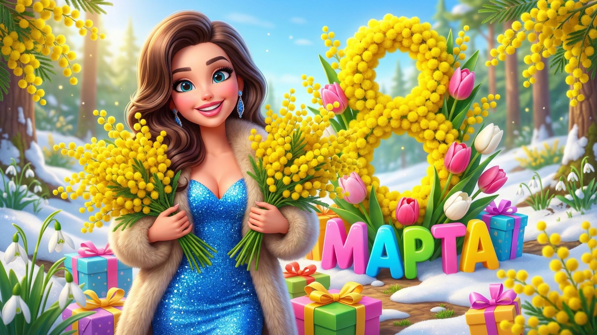 КРАСИВЫЕ ПОЗДРАВЛЕНИЯ С 8 МАРТА! ДЛЯ ВСЕХ ЖЕНЩИН! С МЕЖДУНАРОДНЫМ ЖЕНСКИМ ДНЁМ 8 МАРТА!