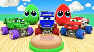 Песенка про акулёнка, бинго и семью пальчиков — учим цвета с пасхальным яйцом — детские песенки