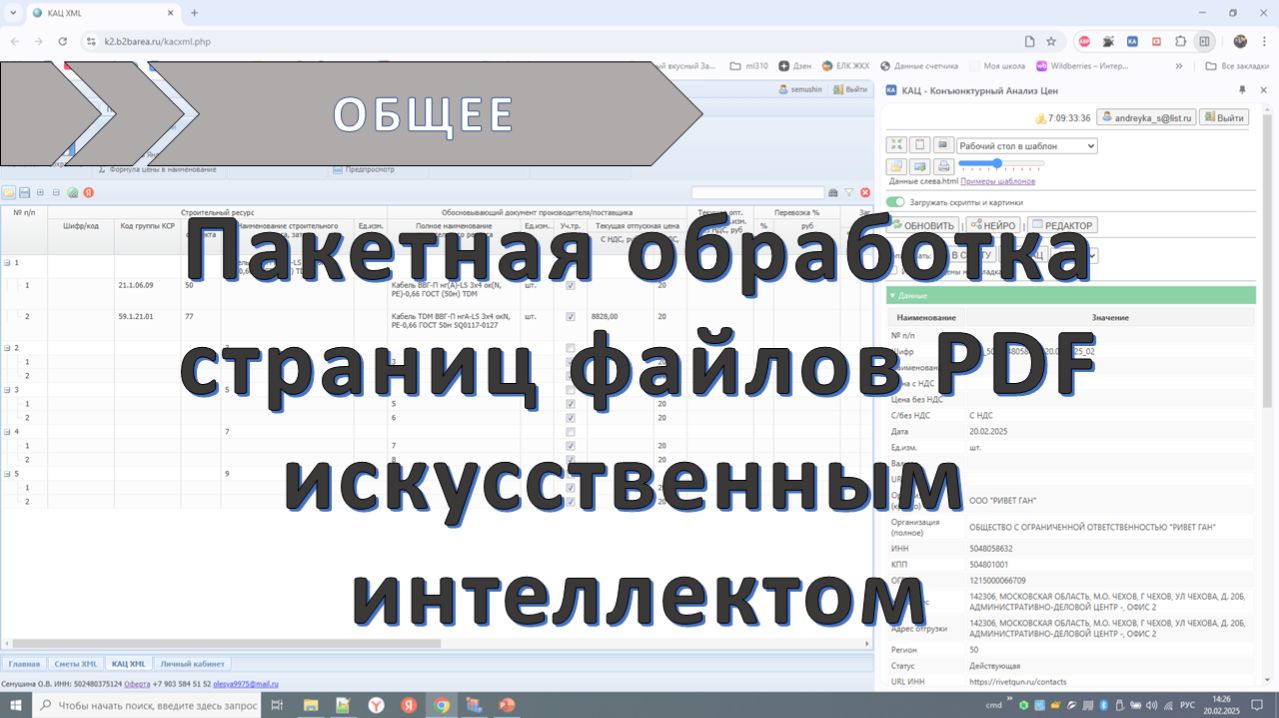 Пакетная обработка страниц файлов PDF с помощью искусственного интеллекта
