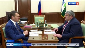 Глава КБР Казбек Коков встретился с министром спорта РФ Михаилом Дегтяревым