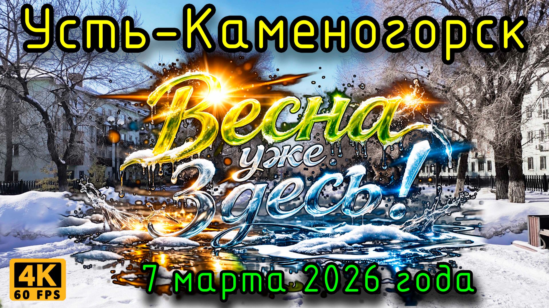 Весна уже здесь! Усть-Каменогорск, 7 марта 2026 года
