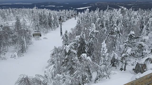 Вид с горы Белая. Сильный ветер, руки мёрзнут