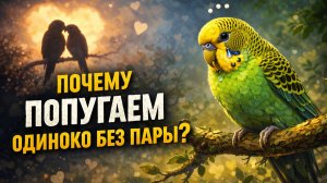 ПОЧЕМУ ПОПУГАЕМ ОДИНОКО БЕЗ ПАРЫ?