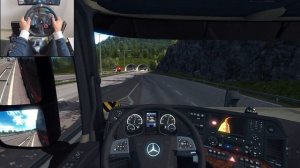 Mercedes New Actros: доставка в Норвегию 🚛 Дальнобой в ETS2 на Logitech G29 🔥