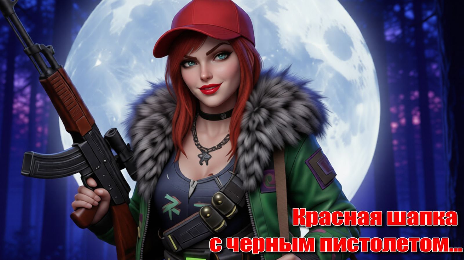 Красненькая Шапка с чёрным пистолетом... Веселая песенка...Песни ИИ.  #Нейросетьпесни #музыкаИИ