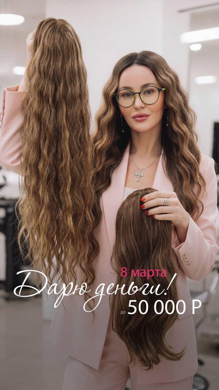 С праздником 8 марта! Акция к 8 марта! Скидка на парики! Системы волос по скидкам!