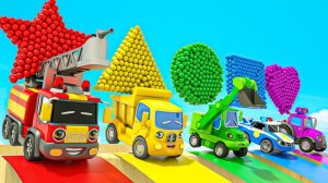 Колеса на автобусе — цветные шарики в форме фигурок — детские песенки и стишки