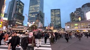 Токио Япония 2026 Вечерняя прогулка по оживленной Сибуе