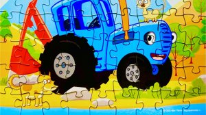 Синий трактор пазл 🧩 Видео для детей | Мультики с игрушками | Синий трактор по полям