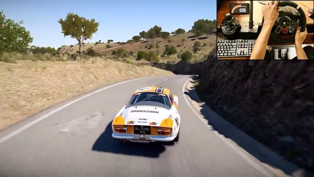 Renault Alpine A110 на гравии 🔥 Dirt 4 на Logitech G29 🏁 смотреть онлайн