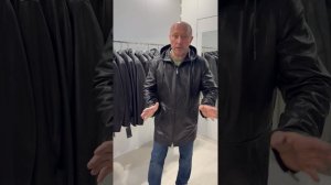 Международная выставка ‼️ Топовая парка с капюшоном из премиальной кожи ягненка «Кватро» Цена 54900₽