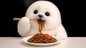 АСМР МУКБАНГ! ДЕТЕНЫШ ТЮЛЕНЯ АРАЛЕ ГОТОВИТ И ЕСТ ЯПОНСКУЮ 🍱ЕДУ! РЕАКЦИЯ