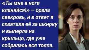 Истории со Смыслом/«Ты мне в ноги кланяйся!» — орала свекровь, и в ответ я схватила её за шкирку...