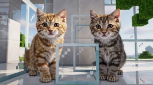 МИЛЫЕ КОТЯТА ПОПАЛИ ВО ВСЕЛЕННУЮ ИГРЫ МАЙНКРАФТ! ЗАБАВНОЕ КОШАЧЬЕ ВИДЕО MINECRAFT! РЕАКЦИЯ! 🙀😼😾