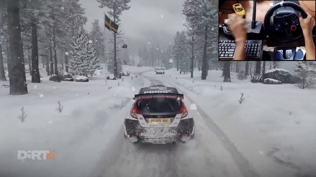 Ford Fiesta R5 на гравии 🔥 Dirt 4 с ручкой КПП на Logitech G29 🏁