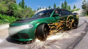 BeamNG Drive - Опасные повороты на дороге