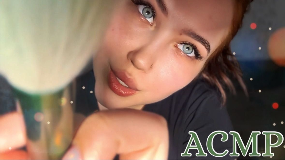 АСМР КИСТОЧКИ УСПОКАИВАЮ ТЕБЯ ПЕРЕД СНОМ  МАССАЖ УШЕК | ASMR