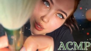 АСМР КИСТОЧКИ УСПОКАИВАЮ ТЕБЯ ПЕРЕД СНОМ  МАССАЖ УШЕК | ASMR