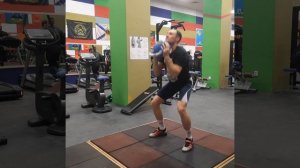 Комплекс упражнений с гирей. Тренировка.