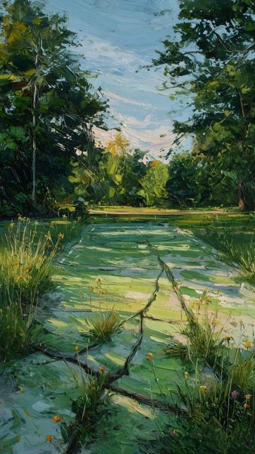 Заброшенное игровое поле (картина #1092) / Арт-студия Нормова