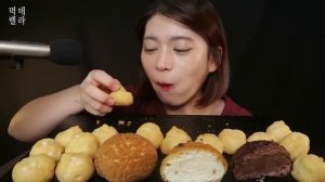 아이스크림 슈 ASMR 리얼 사운드 먹방 _ ICE CREAM PUFF _ アイスシュ _