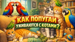 КАК ПОПУГАИ УЖИВАЮТСЯ С КОТАМИ?