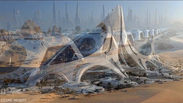 Мегаполис в пустыне (ИИ)