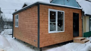 Модульный дом с пристройкой к дому 25 м²